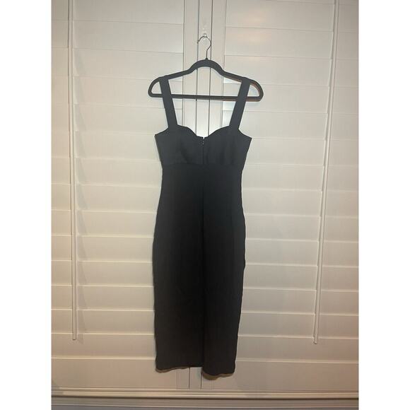 Ralph Lauren Collection Purple Label Black Cocktail Dress Satin Bow Midi Formal - Picture 8 of 11